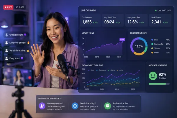 AI analytics untuk memantau performa host live secara real-time