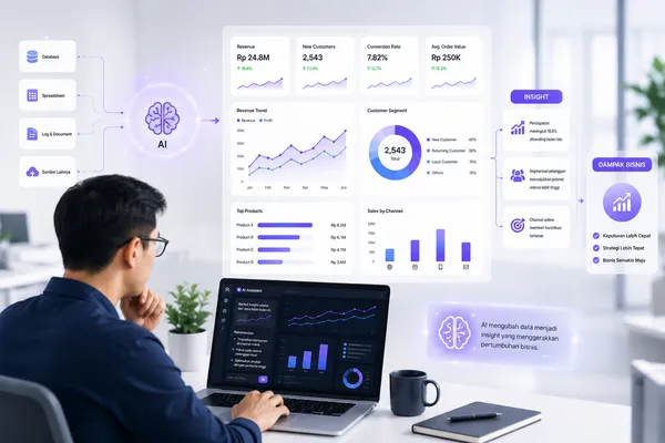 AI data analytics membantu mengubah data bisnis menjadi insight strategis
